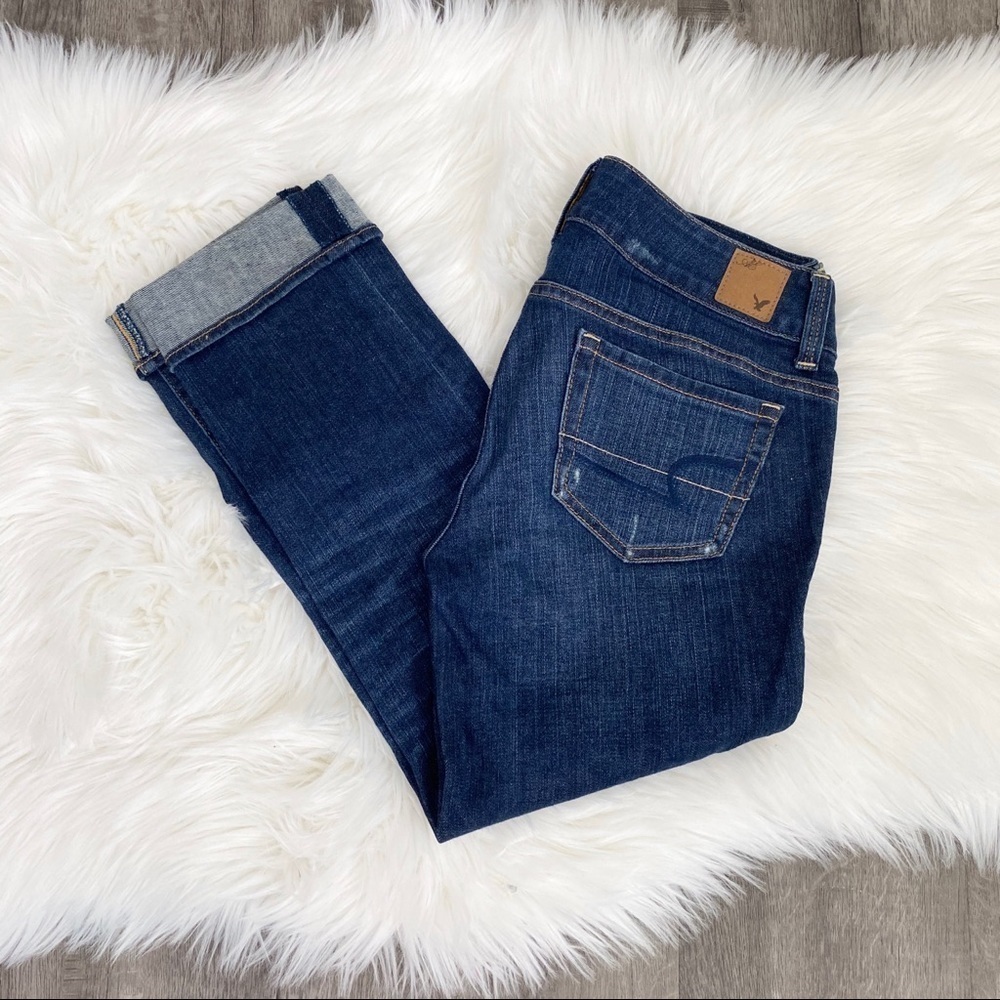 American Eagle 0 Artist Cropped Stretch Jeans